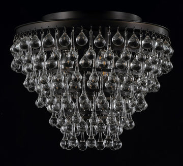 Toronto 16" Metal/Crystal LED Flush Mount - JONATHAN Y